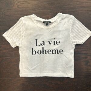 La Vie Boheme Topshop white crop top size 4